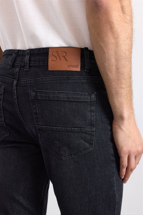 Süvari Siyah Denim Pantolon görsel 3