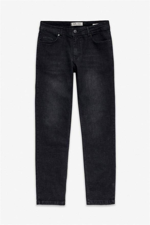 Süvari Siyah Denim Pantolon görsel 5