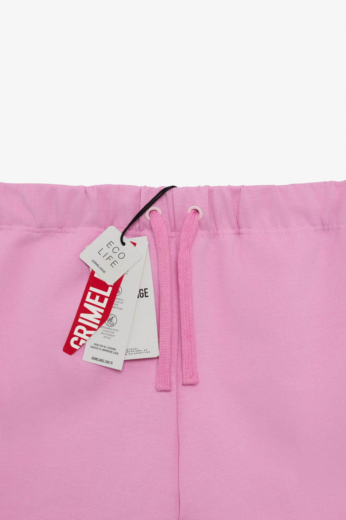 ETHIQUET NUA Kadın Esnek Kumaşlı Kordonlu Comfort Fit PEMBE Şort görsel 2