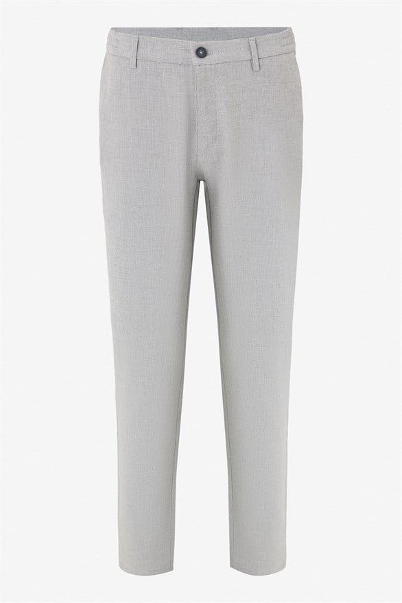Süvari Gri Slim Düz Jogger Pantolon