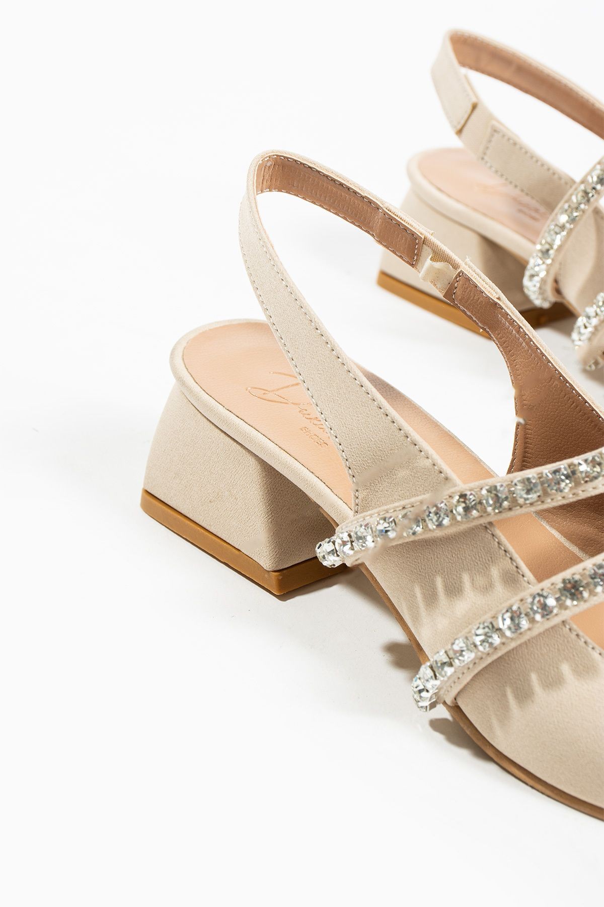 DUXAL SHOES Kadın Taşlı Babet Topuklu Ayakkabı görsel 3