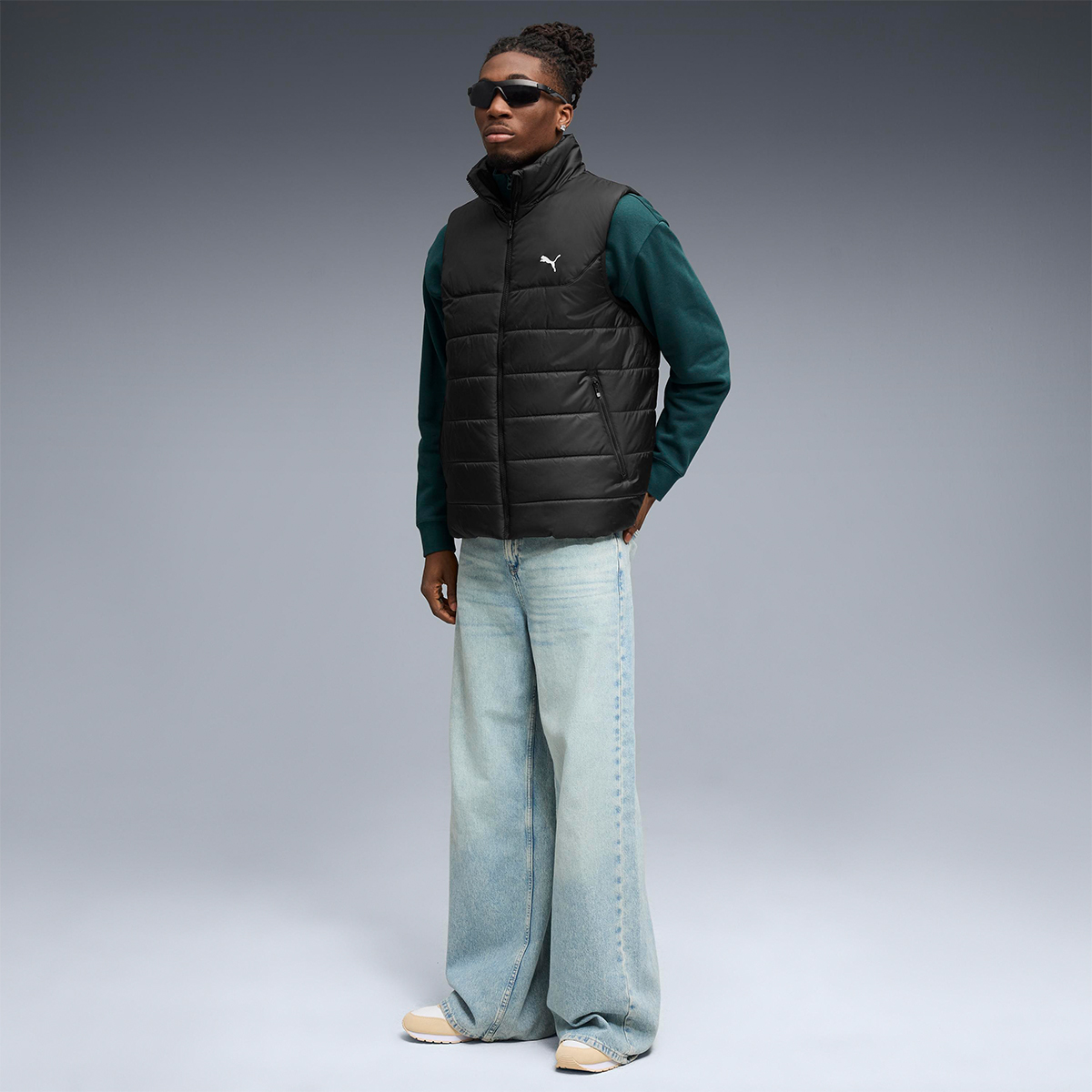 Puma Essentials Padded Erkek Siyah Dik Yaka Yelek görsel 3