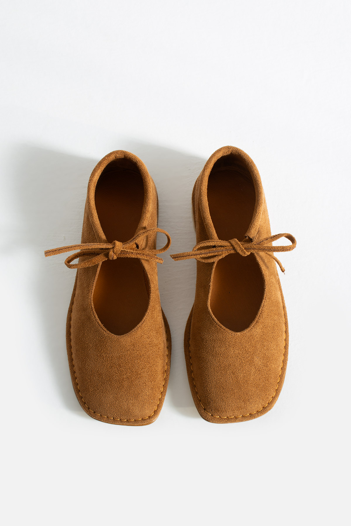 DUXAL SHOES Brendon Düğüm Detaylı Konfor Hakiki Deri İçi Bağcıklı Kadın Babet Ayakkabı