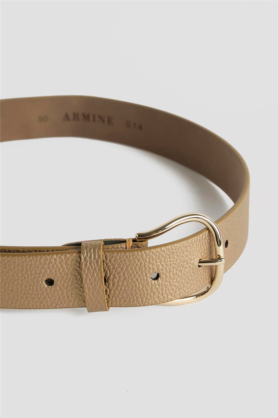 ARMİNE Parlak Deri Kemer 25Yd014 Gold görsel 3