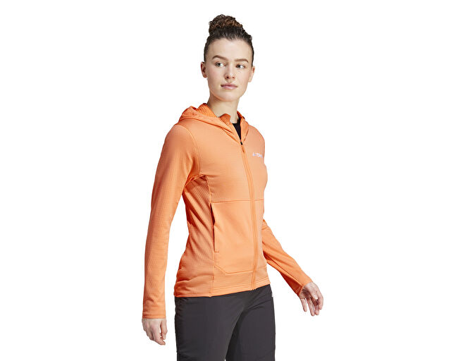 Adidas W Xpr Lt Fl H J Kadın Outdoor Ceketi IQ3729 Turuncu görsel 3