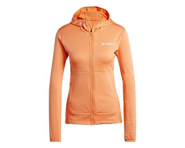 Adidas W Xpr Lt Fl H J Kadın Outdoor Ceketi IQ3729 Turuncu görsel 4