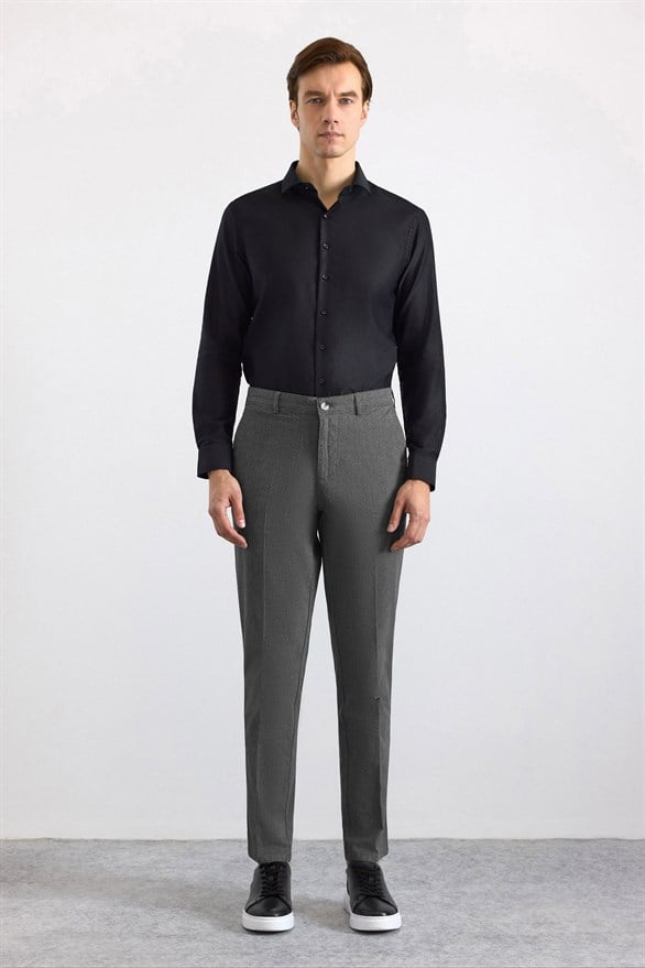 Süvari Siyah Regular Casual Pantolon