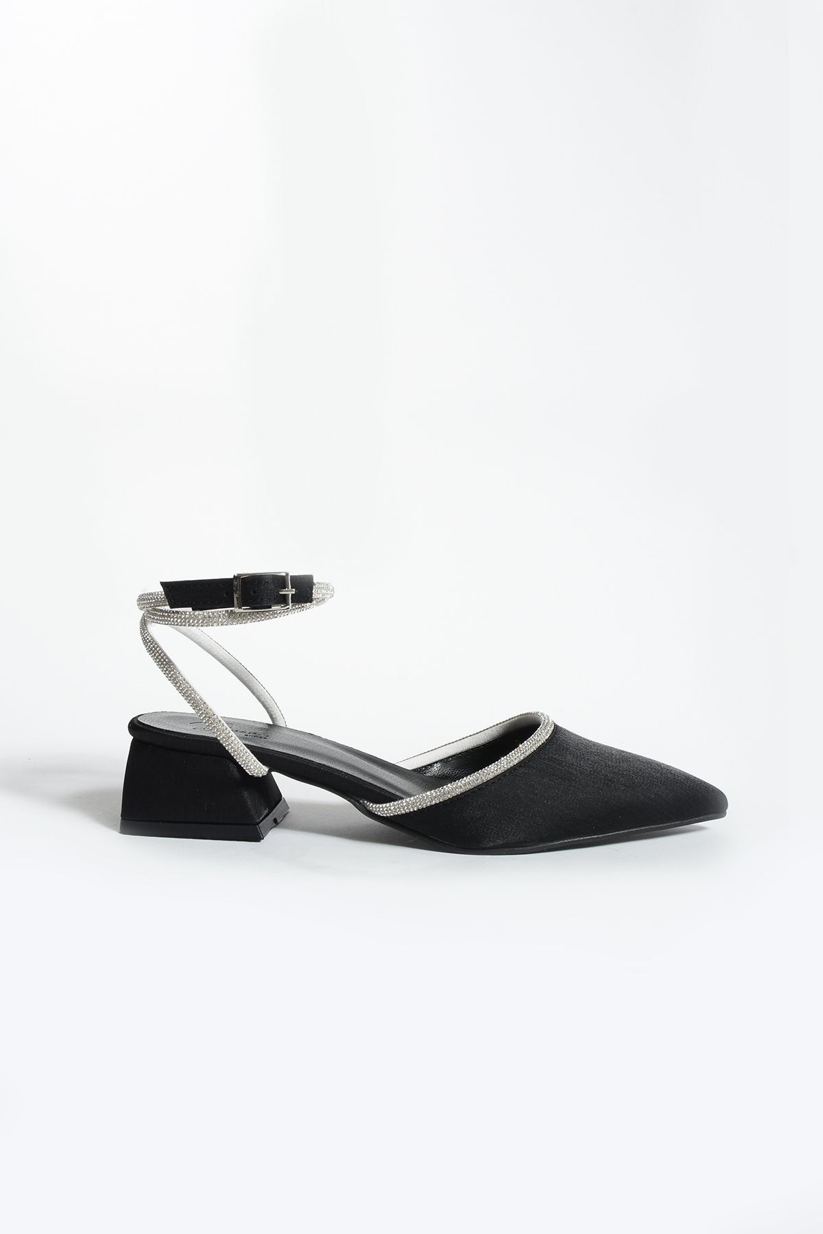 DUXAL SHOES Taşlı Kadın Siyah Topuklu Ayakkabı