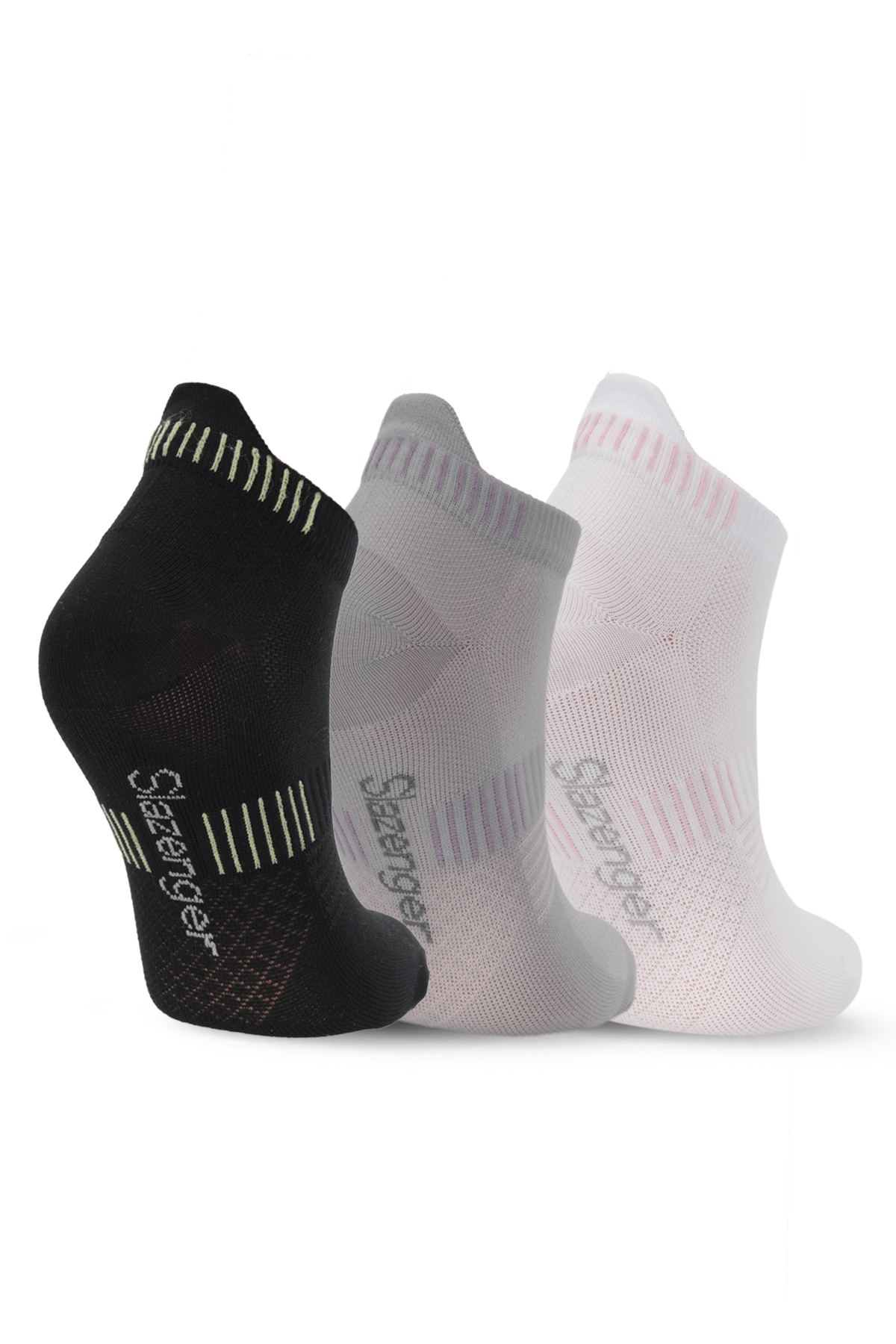 SLAZENGER JALIA 3 lü Kadın Siyah / Gri Çorap görsel 2