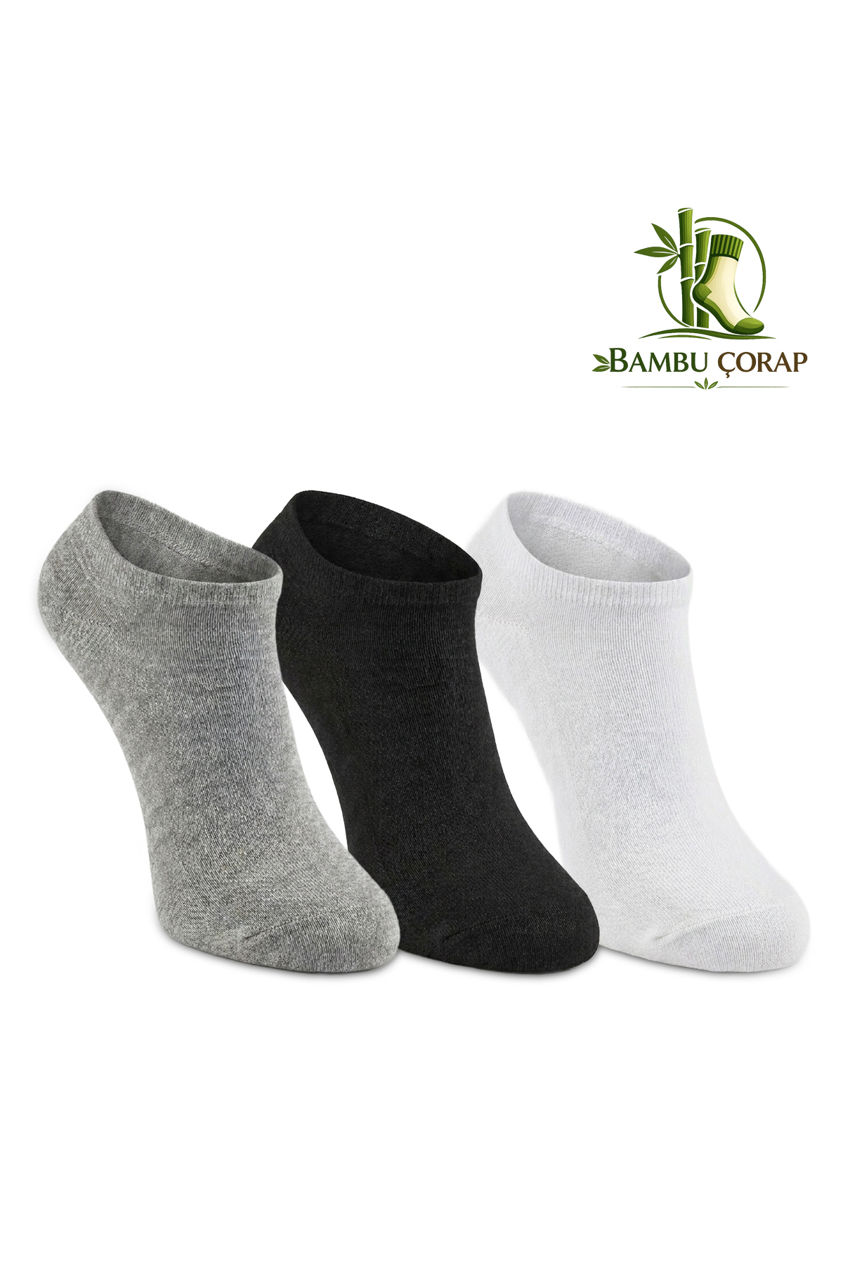 SLAZENGER JESTER 3 lü Kadın Bambu Siyah / Gri Çorap