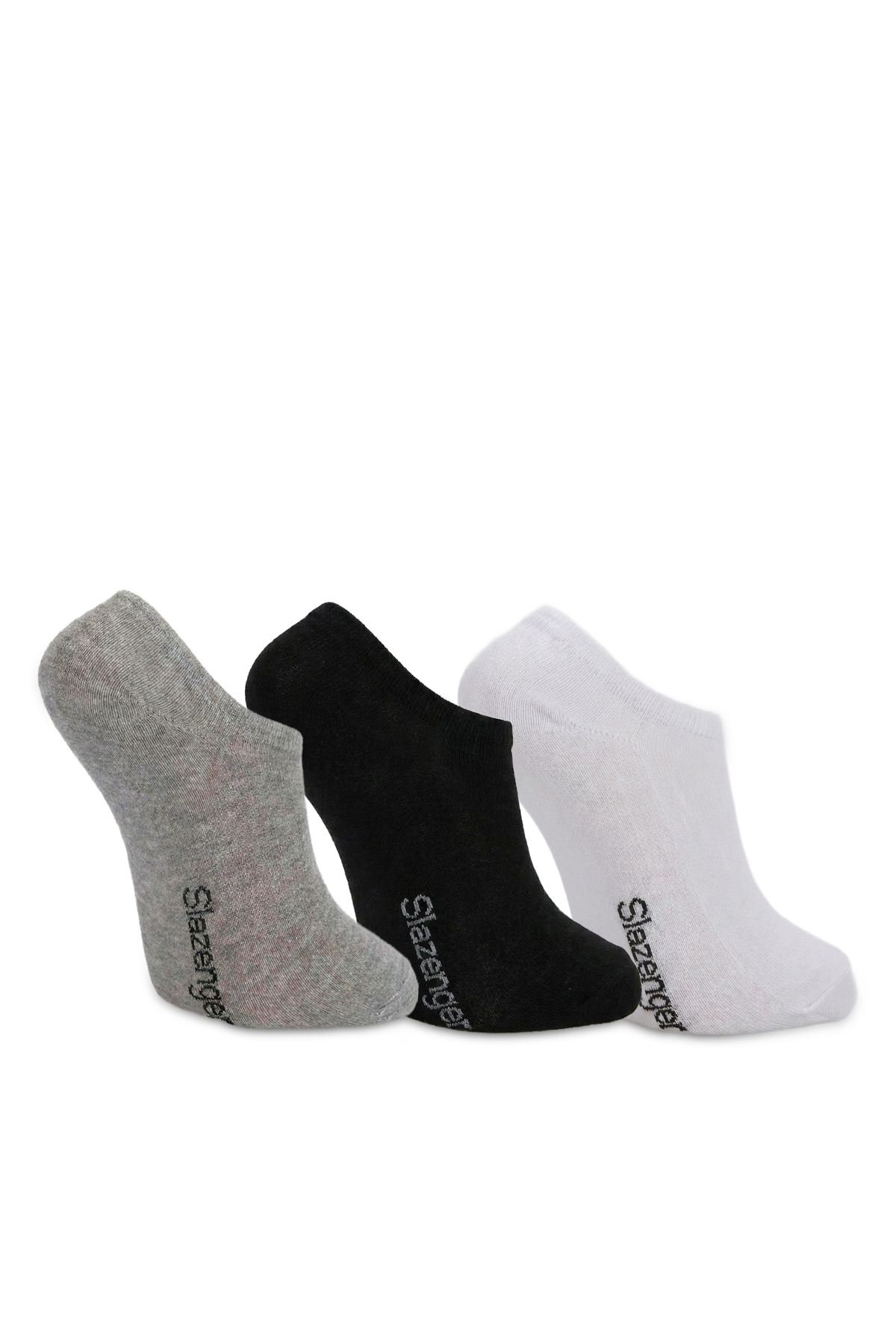 SLAZENGER JESTER 3 lü Kadın Bambu Siyah / Gri Çorap görsel 2