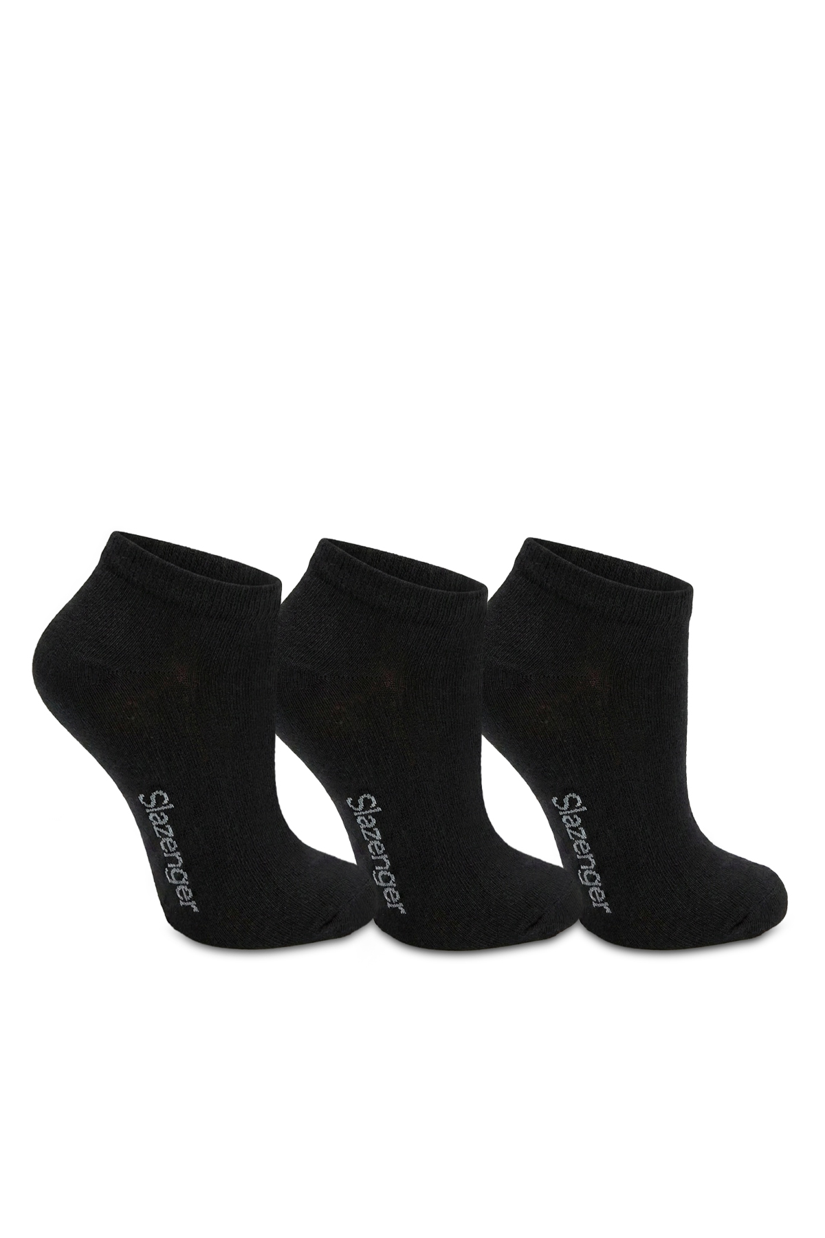 SLAZENGER JOYRIDE 3 lü Kadın Bambu Siyah Çorap görsel 2