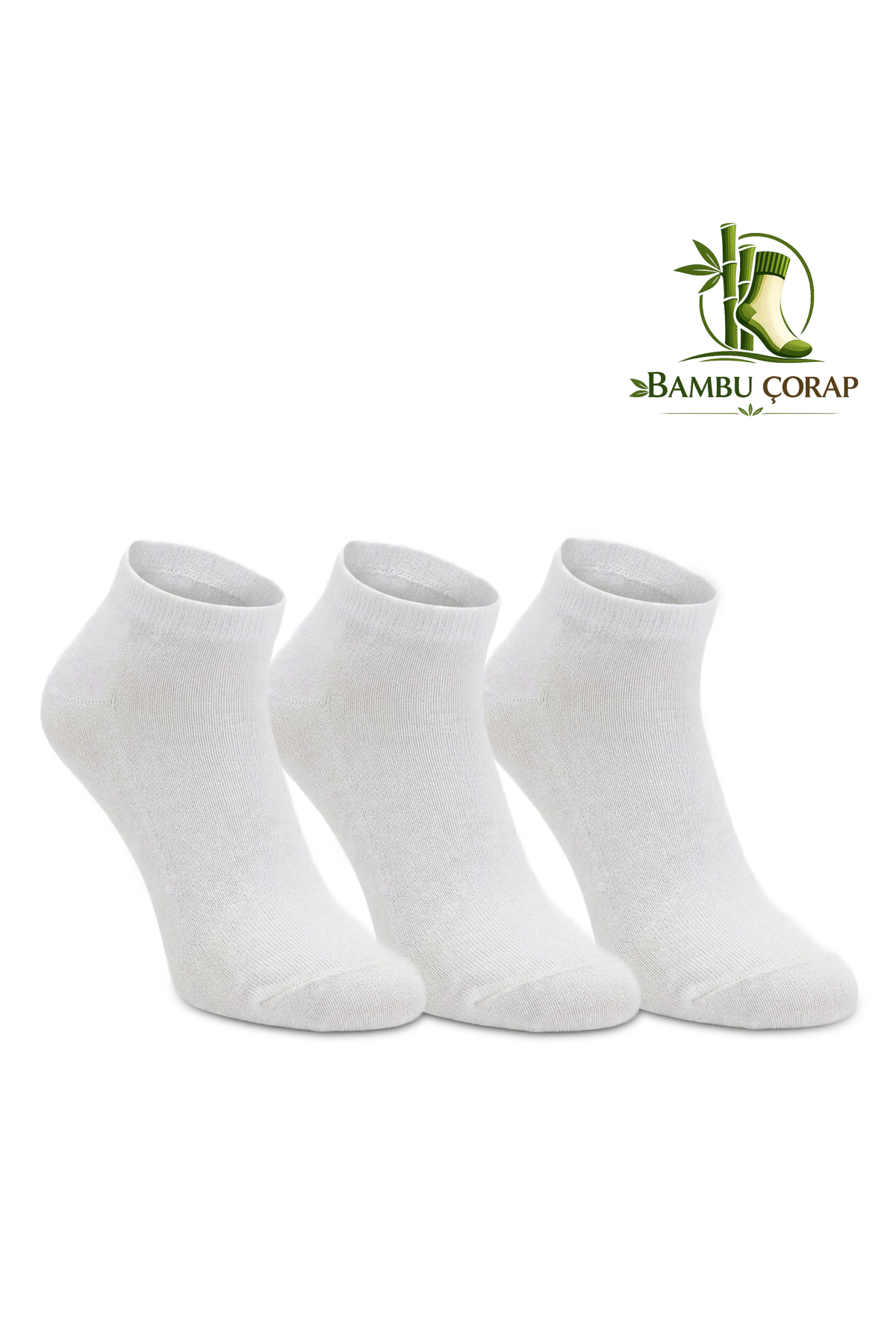 SLAZENGER JOYRIDE 3 lü Kadın Bambu Beyaz Çorap