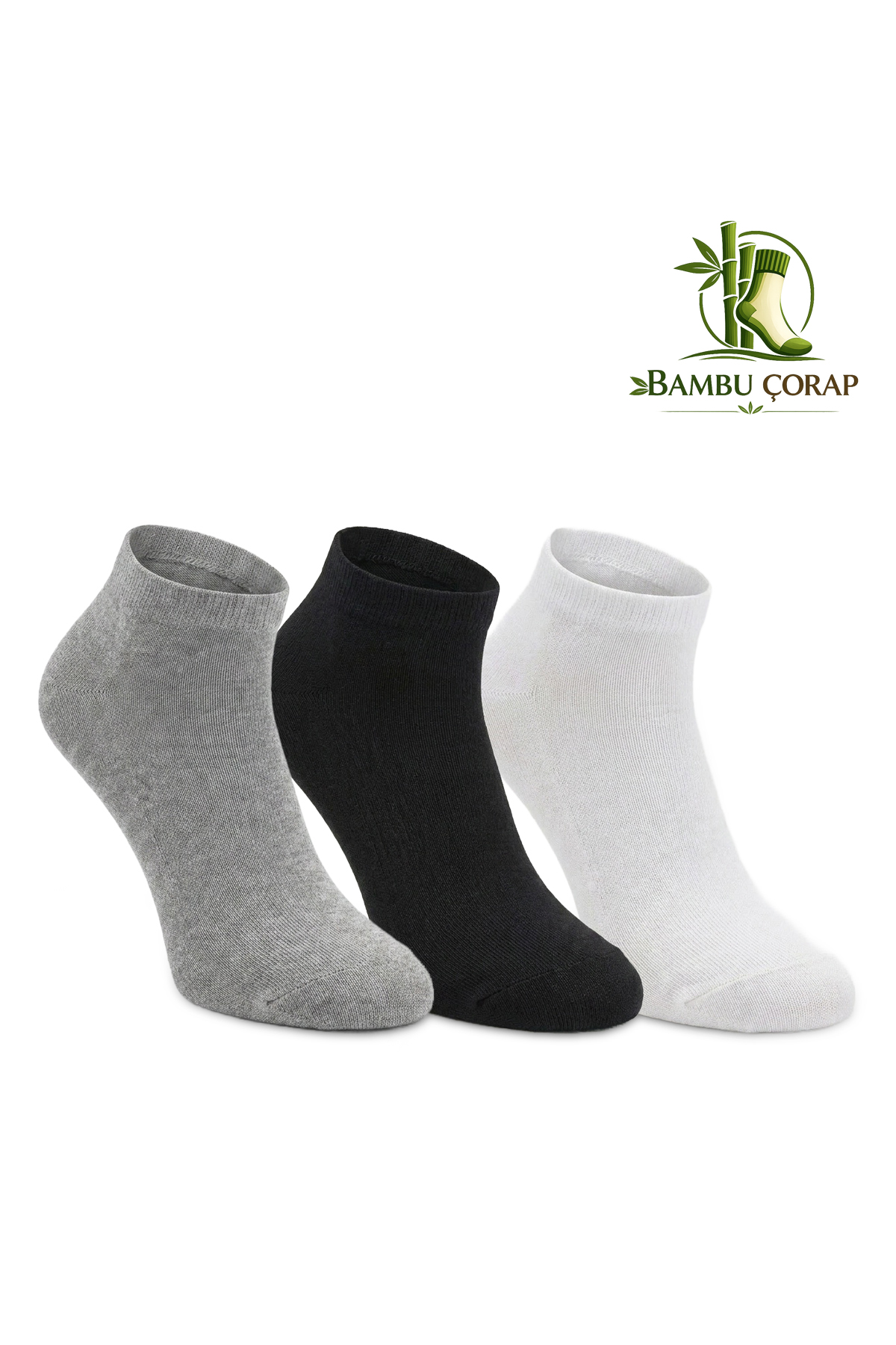 SLAZENGER JOYRIDE 3 lü Kadın Bambu Siyah / Gri Çorap