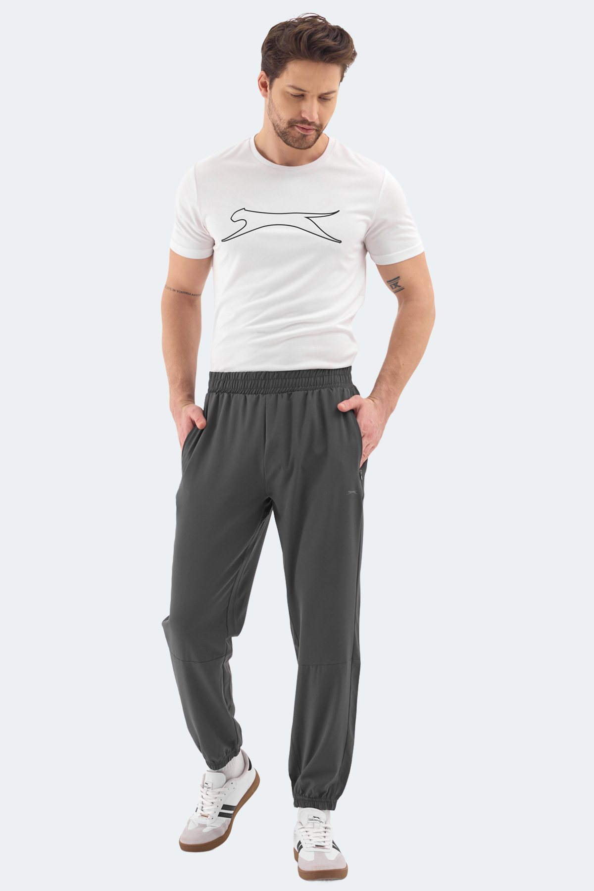 SLAZENGER RUSLAN Erkek Jogger Eşofman Altı Koyu Gri görsel 7