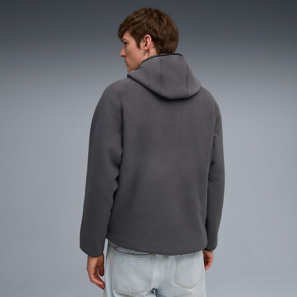Puma Erkek Gri Kapüşonlu Sweatshirt görsel 2