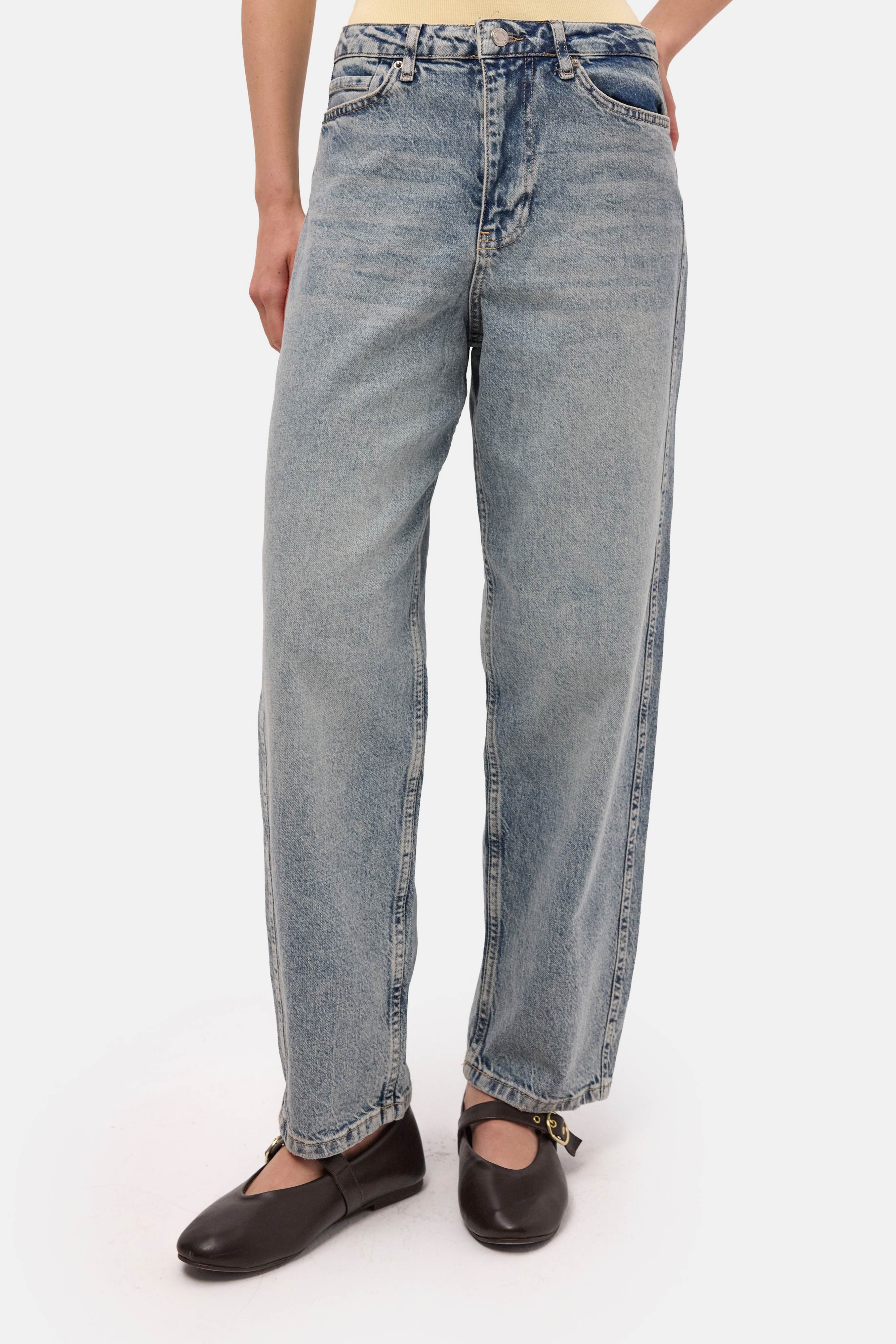 It's Basic Kadın Jean Renk 4s6-32 Relax Fit Esnek Kumaş Denim Jean