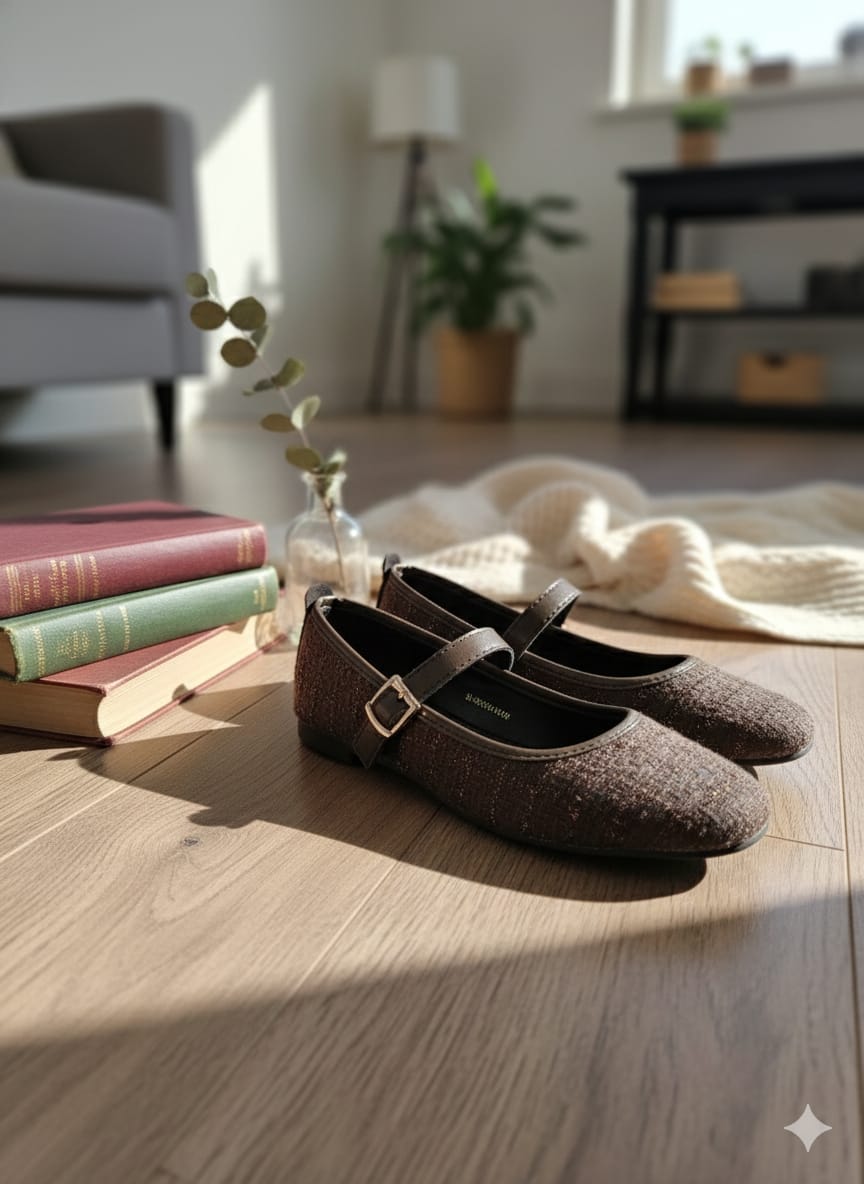 Slipcat Tüvit Kumaş Babet Tokalı Ortopedik Taban Günlük Ayakkabı görsel 3