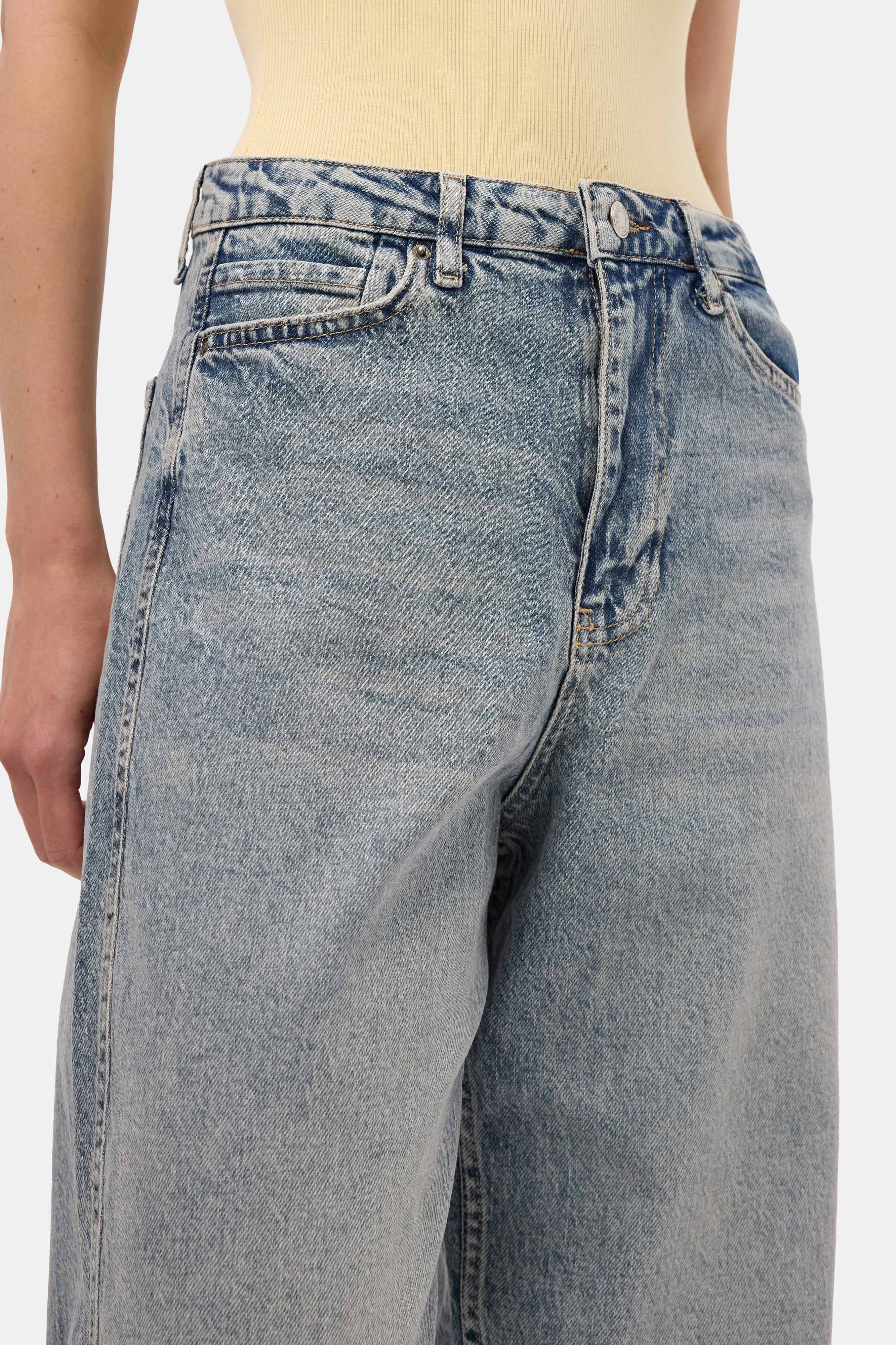 It's Basic Kadın Jean Renk 4s6-32 Relax Fit Esnek Kumaş Denim Jean görsel 2
