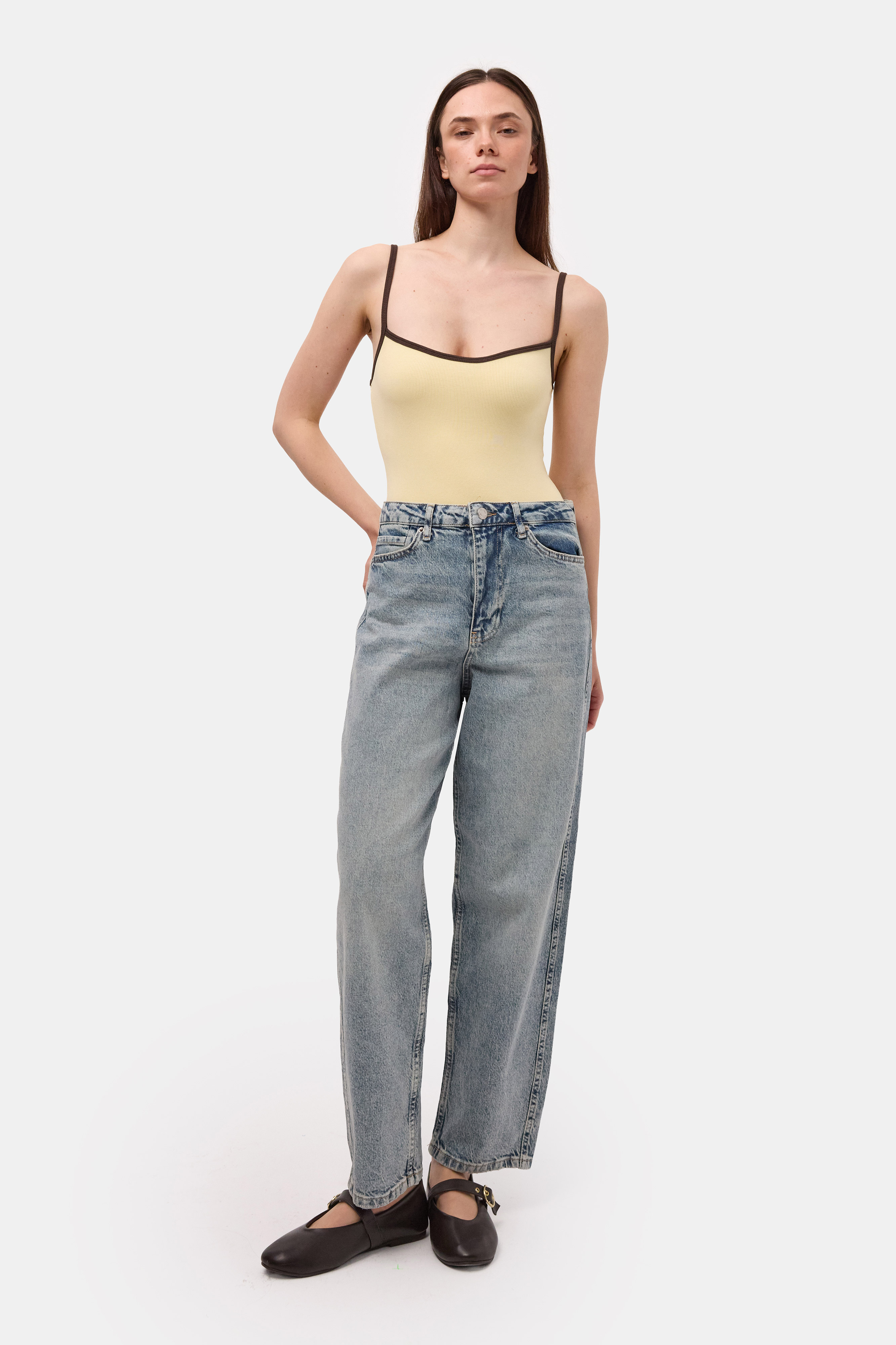 It's Basic Kadın Jean Renk 4s6-32 Relax Fit Esnek Kumaş Denim Jean görsel 3