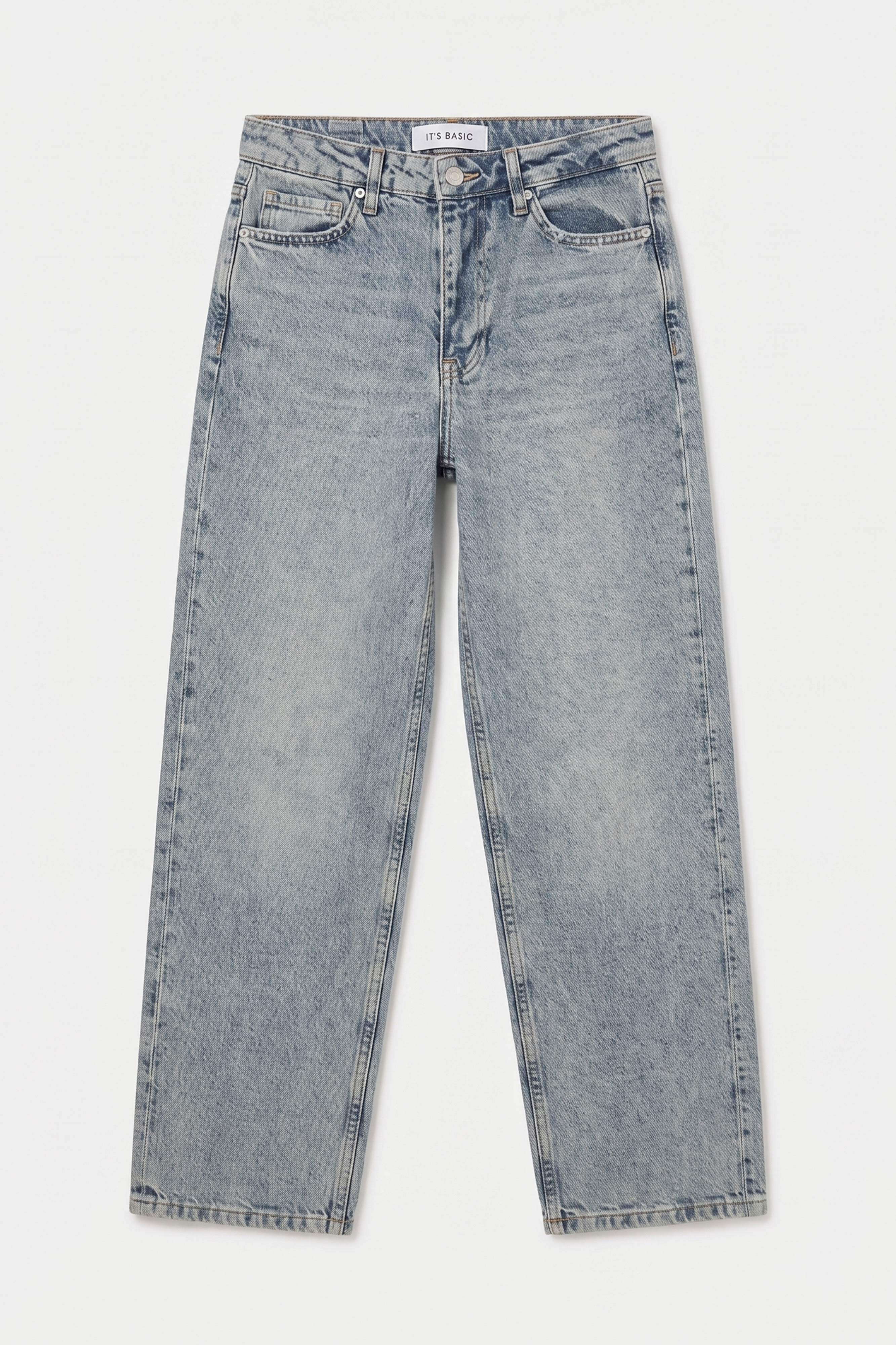 It's Basic Kadın Jean Renk 4s6-32 Relax Fit Esnek Kumaş Denim Jean görsel 4
