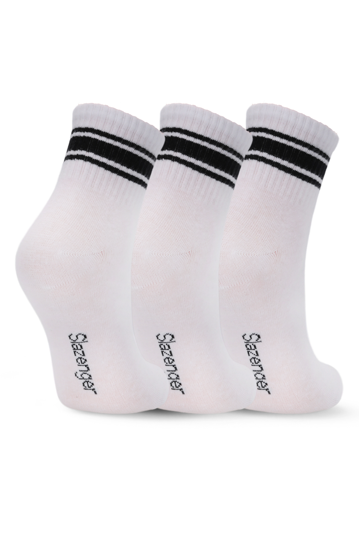 SLAZENGER JOKES 3 lü Kadın Beyaz Çorap görsel 2