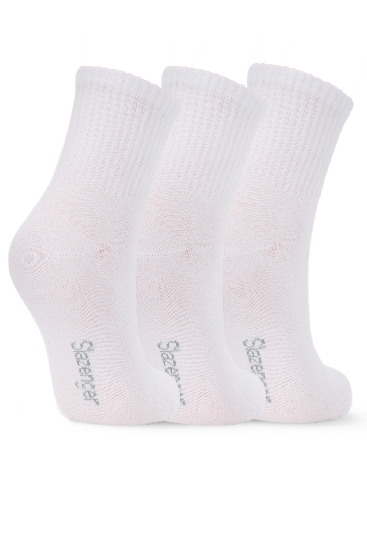 SLAZENGER JORIX 3 lü Kadın Beyaz Çorap görsel 2
