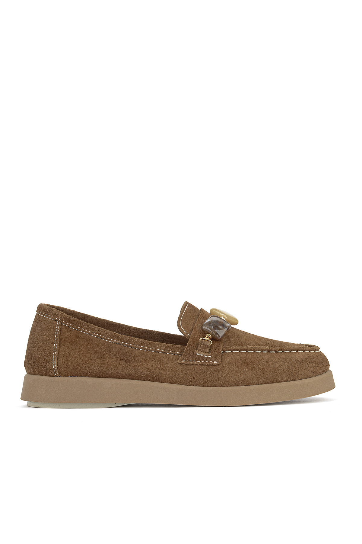 Ziya Ayakkabı Kadın Hakiki Deri Loafer Ayakkabı 161359Z710 Caramel