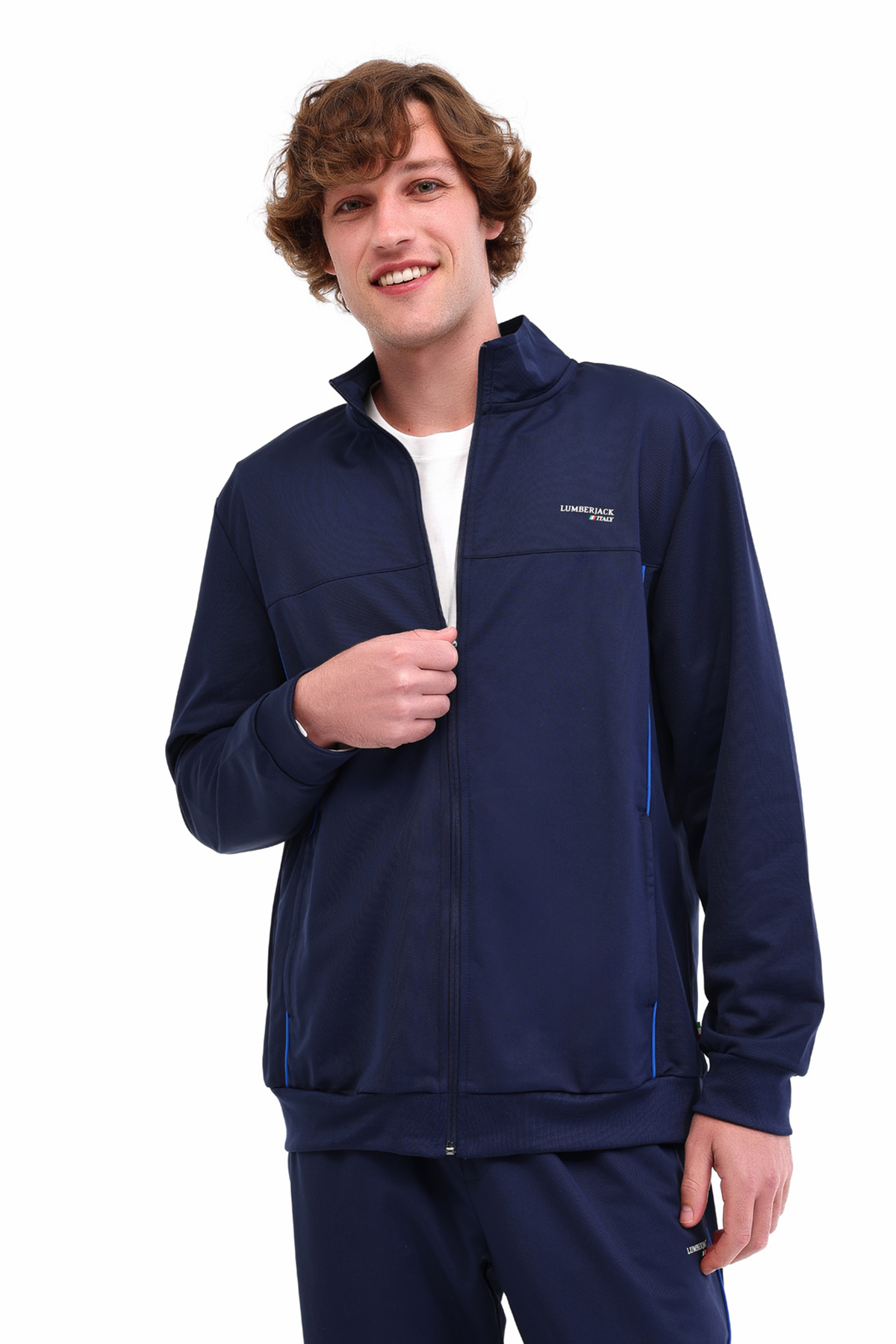 Lumberjack ML FALL 18ITL705 5PR Lacivert Erkek Fermuarlı Sweatshirt Hırka