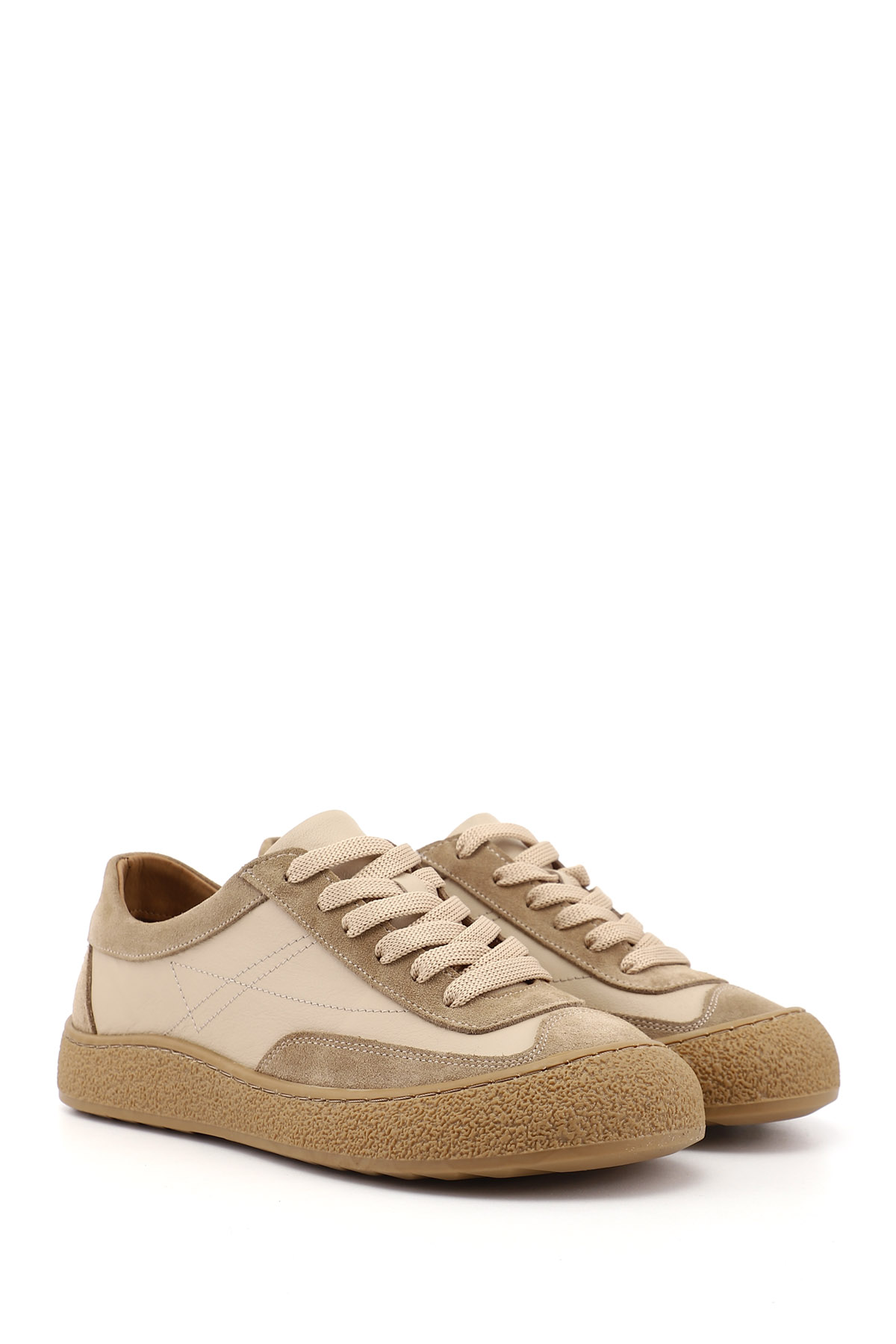 GÖNDERİ(R) Kadın AÇIK NUDE Bağcıklı Hakiki Deri Sneaker görsel 2