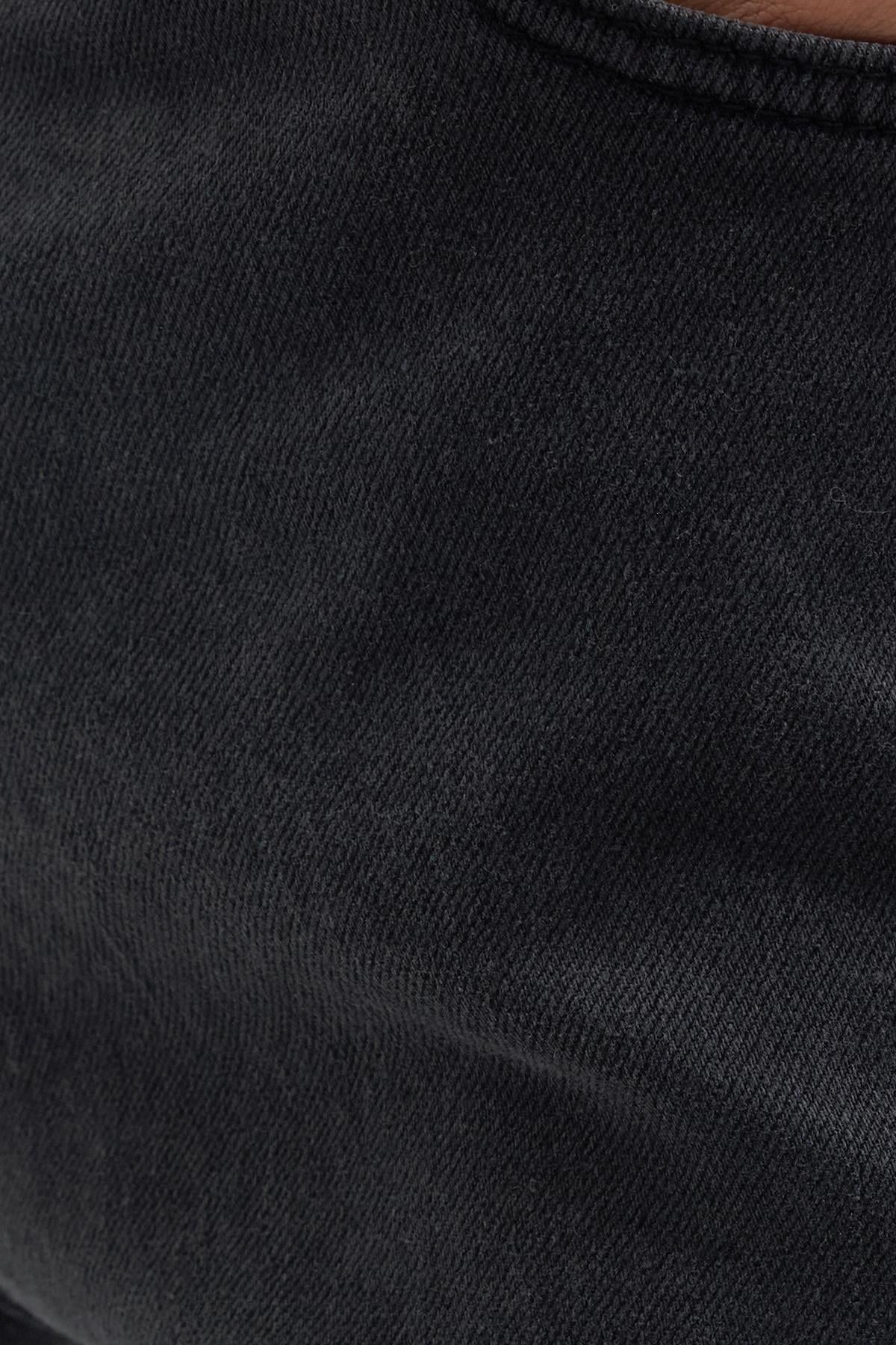 TUDORS Erkek Regular Fit Bol Kesim Denim Yıkamalı Efektli Esnek Gri Jean Pantolon görsel 6
