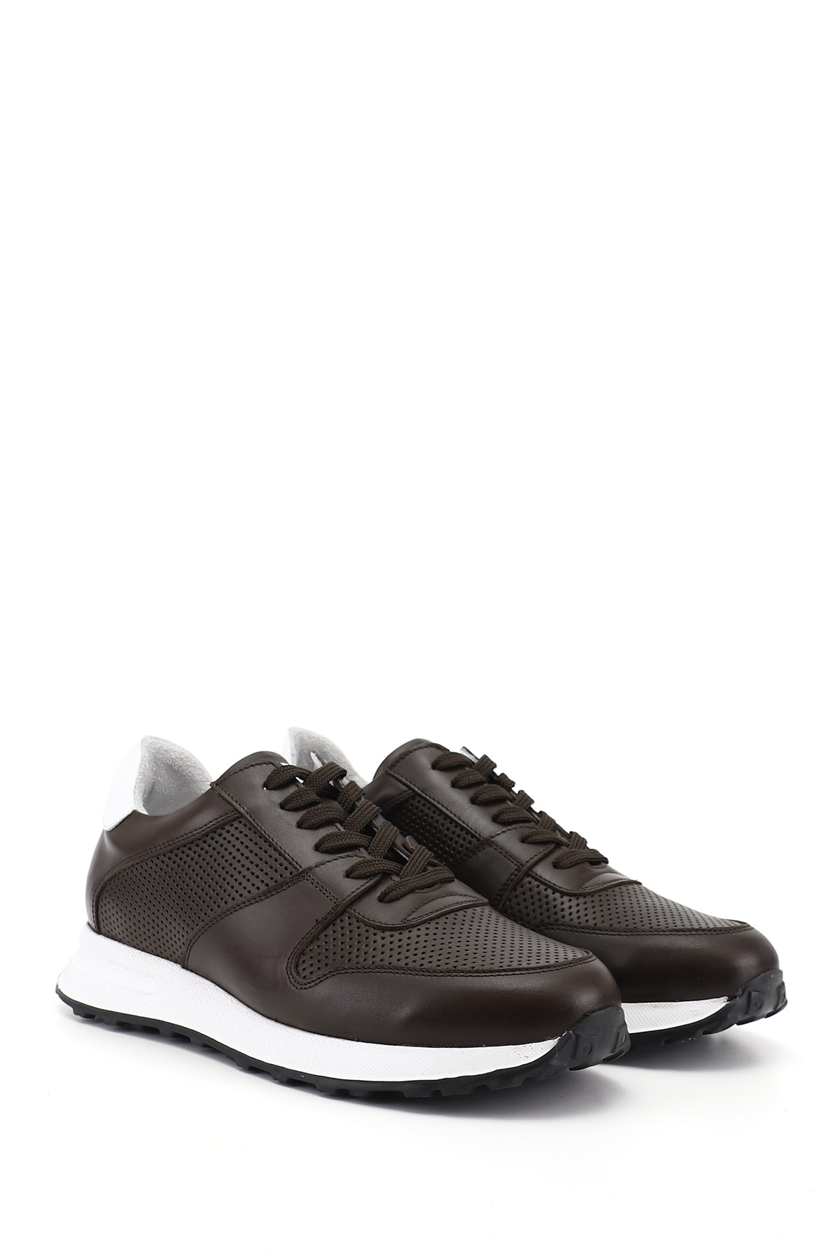 GÖNDERİ(R) Erkek TÜTÜN KAHVE Bağcıklı Hakiki Deri Comfort Sneaker
