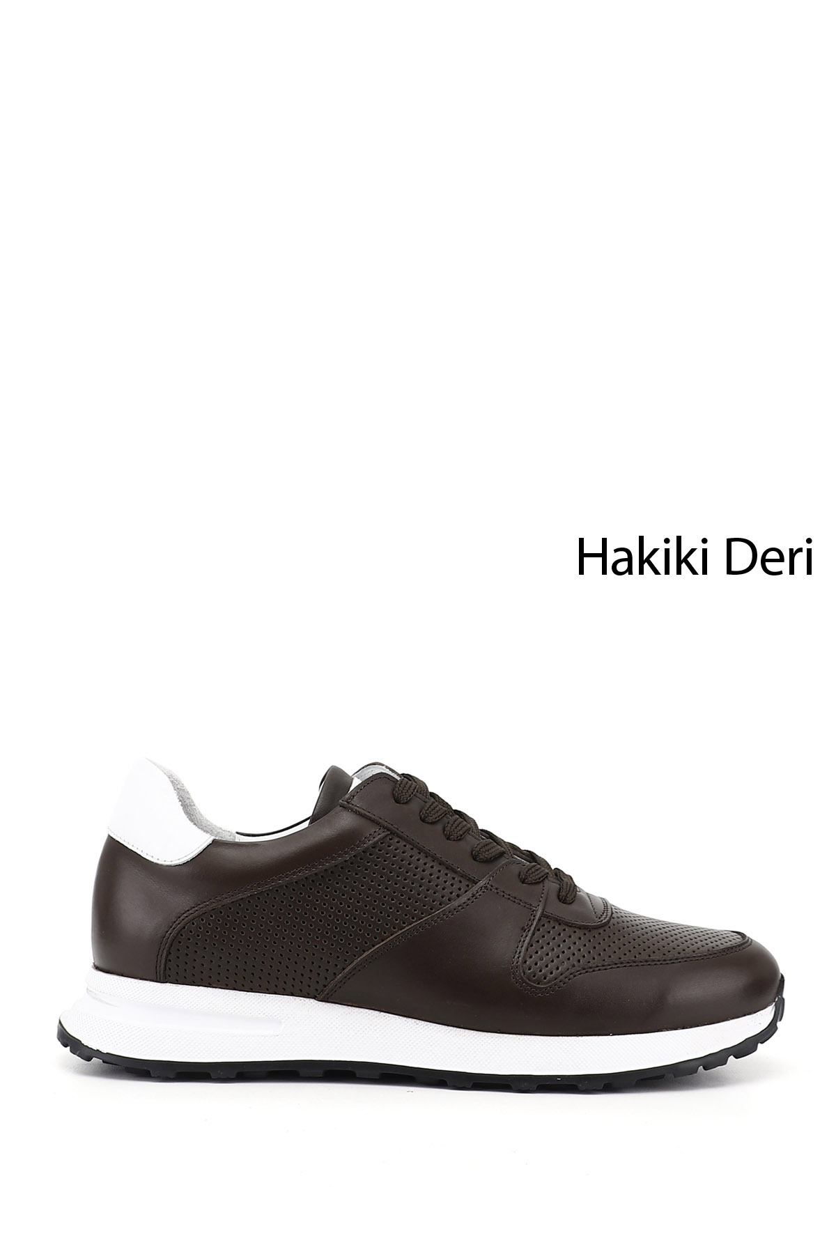 GÖNDERİ(R) Erkek TÜTÜN KAHVE Bağcıklı Hakiki Deri Comfort Sneaker görsel 2