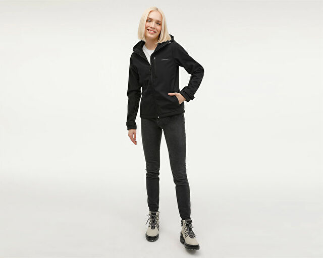 Lumberjack W-Ct2000 Tessa Softshell 2Pr Kadın Günlük Mont 101167541 Siyah görsel 5