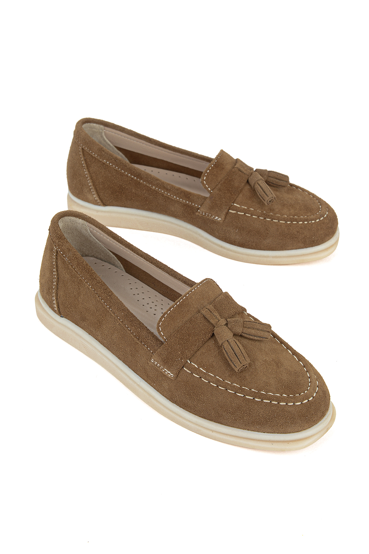 Ziya Ayakkabı Kadın Hakiki Deri Loafer Ayakkabı 161359Z402 Caramel görsel 2