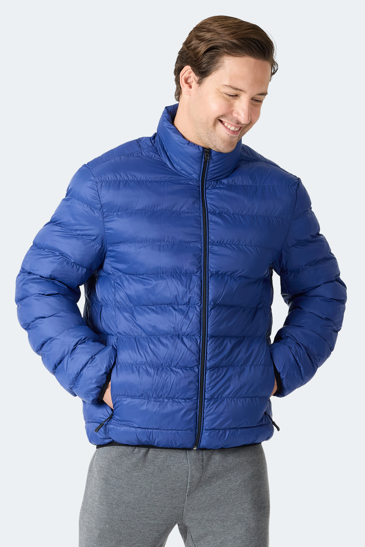 SLAZENGER BRAUM Erkek Şişme Saks Mavi Mont & Kaban görsel 4