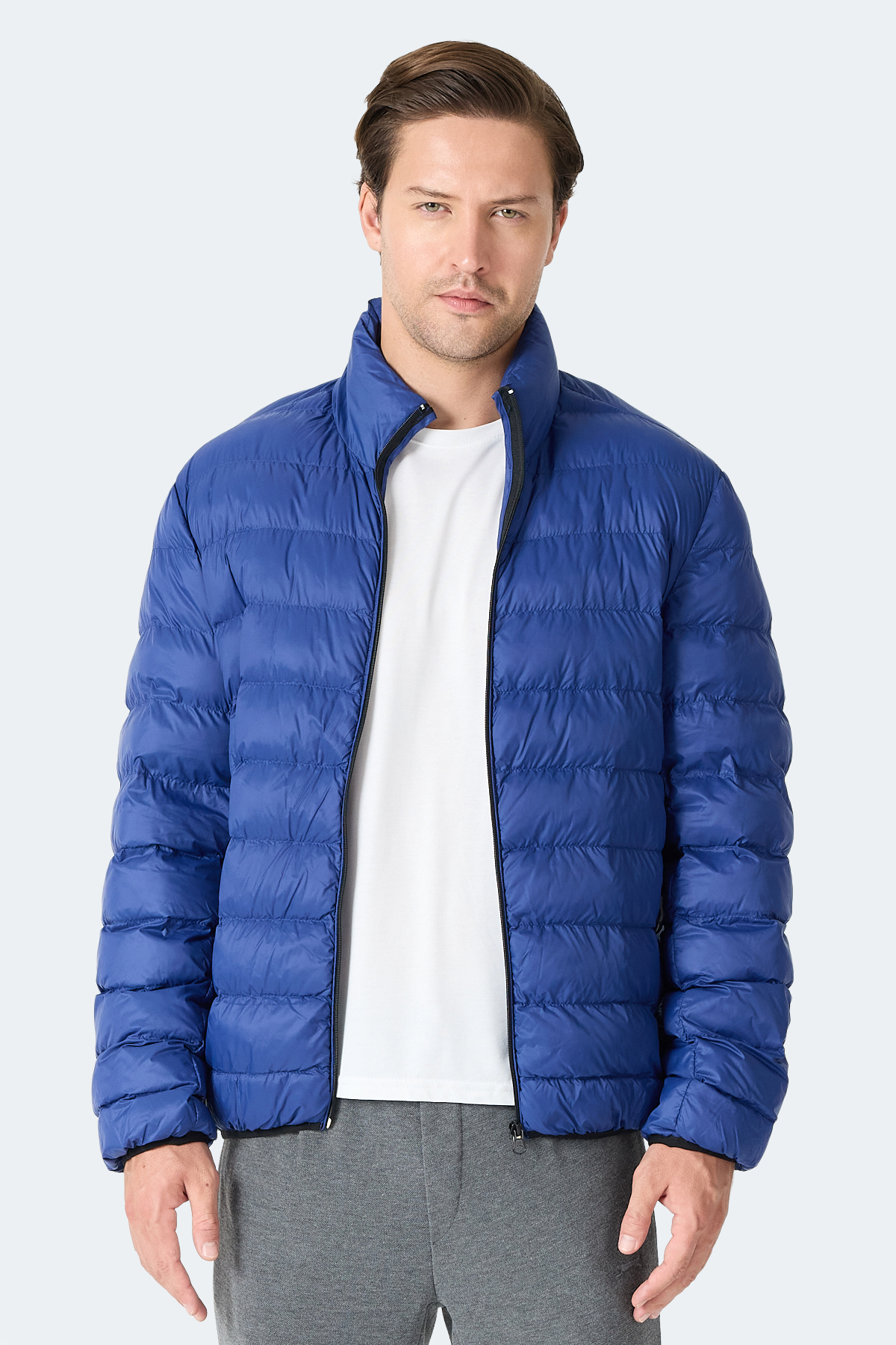 SLAZENGER BRAUM Erkek Şişme Saks Mavi Mont & Kaban görsel 6