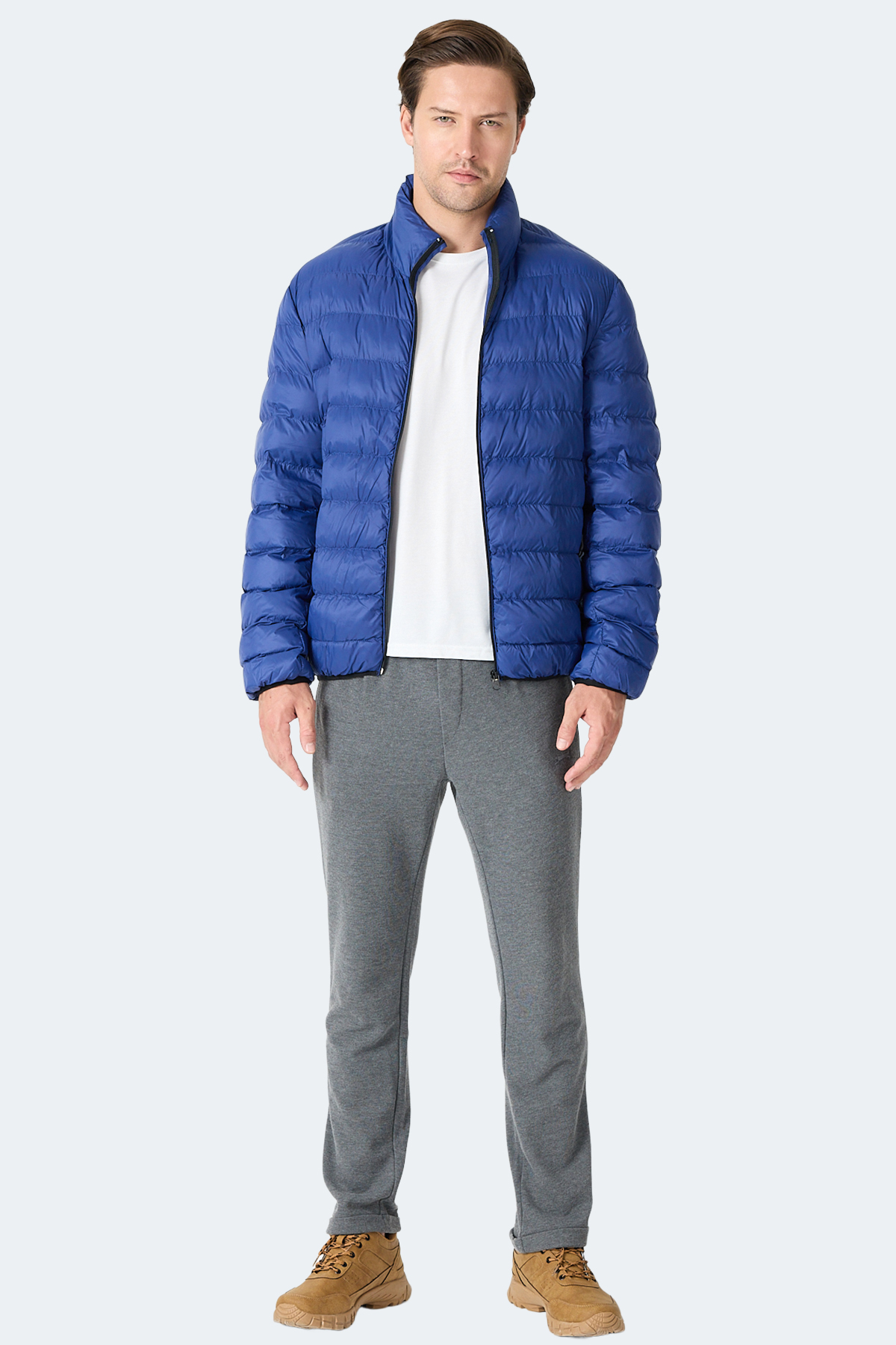 SLAZENGER BRAUM Erkek Şişme Saks Mavi Mont & Kaban görsel 8