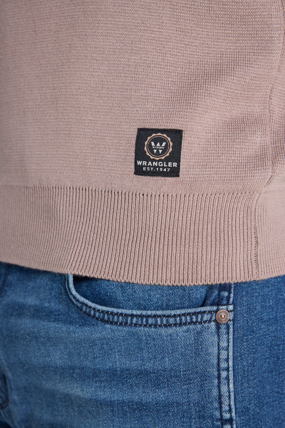 Wrangler Regular Fit Bisiklet Yaka Vizon Triko Kazak görsel 5