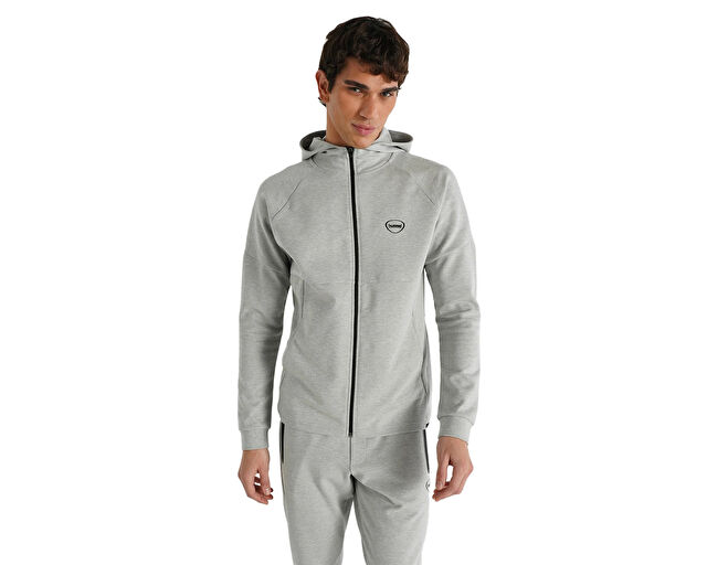 Hummel Inter Zip Hoodie Erkek Günlük Fermuarlı Sweatshirt 921257-2006 Gri
