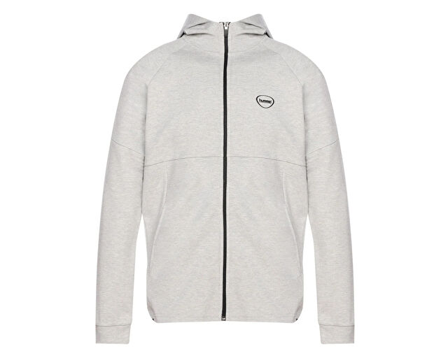 Hummel Inter Zip Hoodie Erkek Günlük Fermuarlı Sweatshirt 921257-2006 Gri görsel 4
