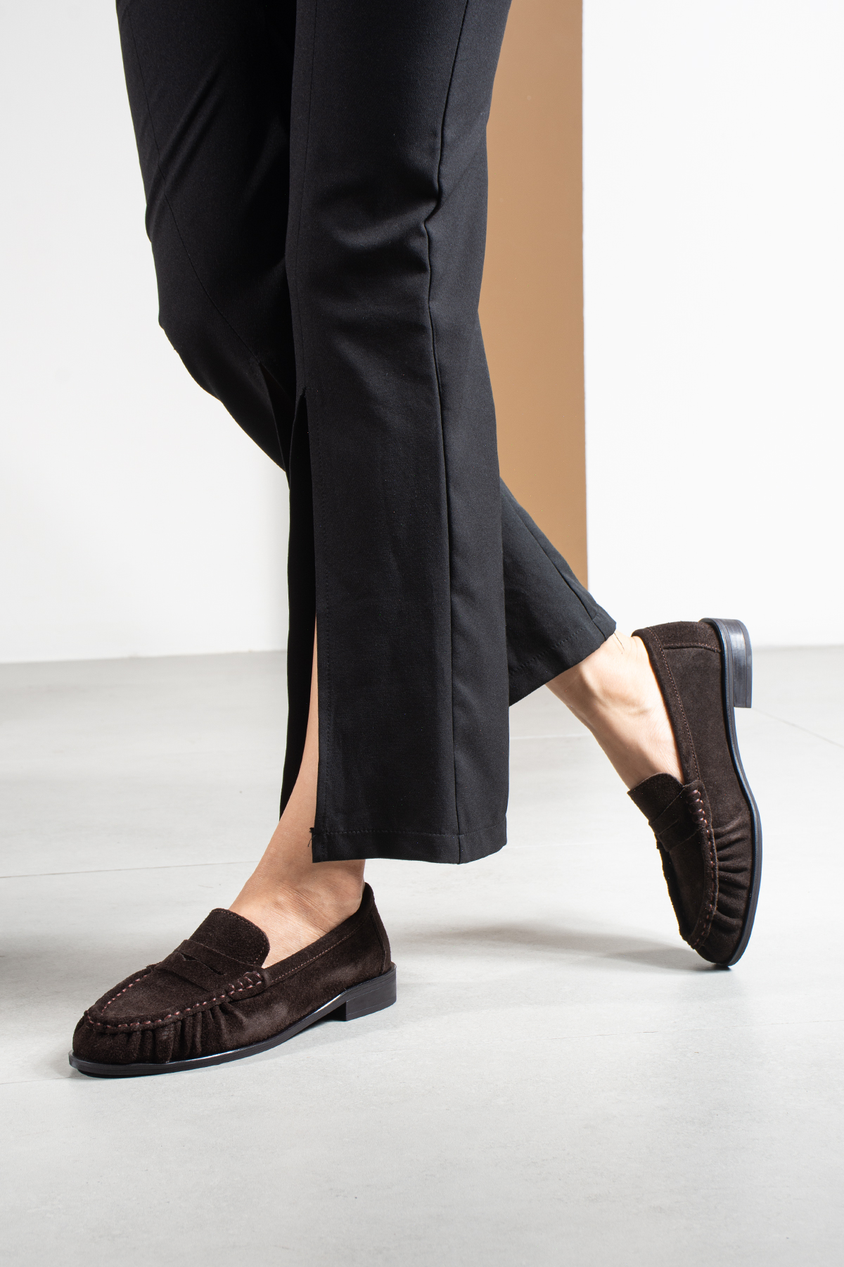 DUXAL SHOES Abelia Kadın Hakiki Süet Deri Loafer Ayakkabı görsel 4