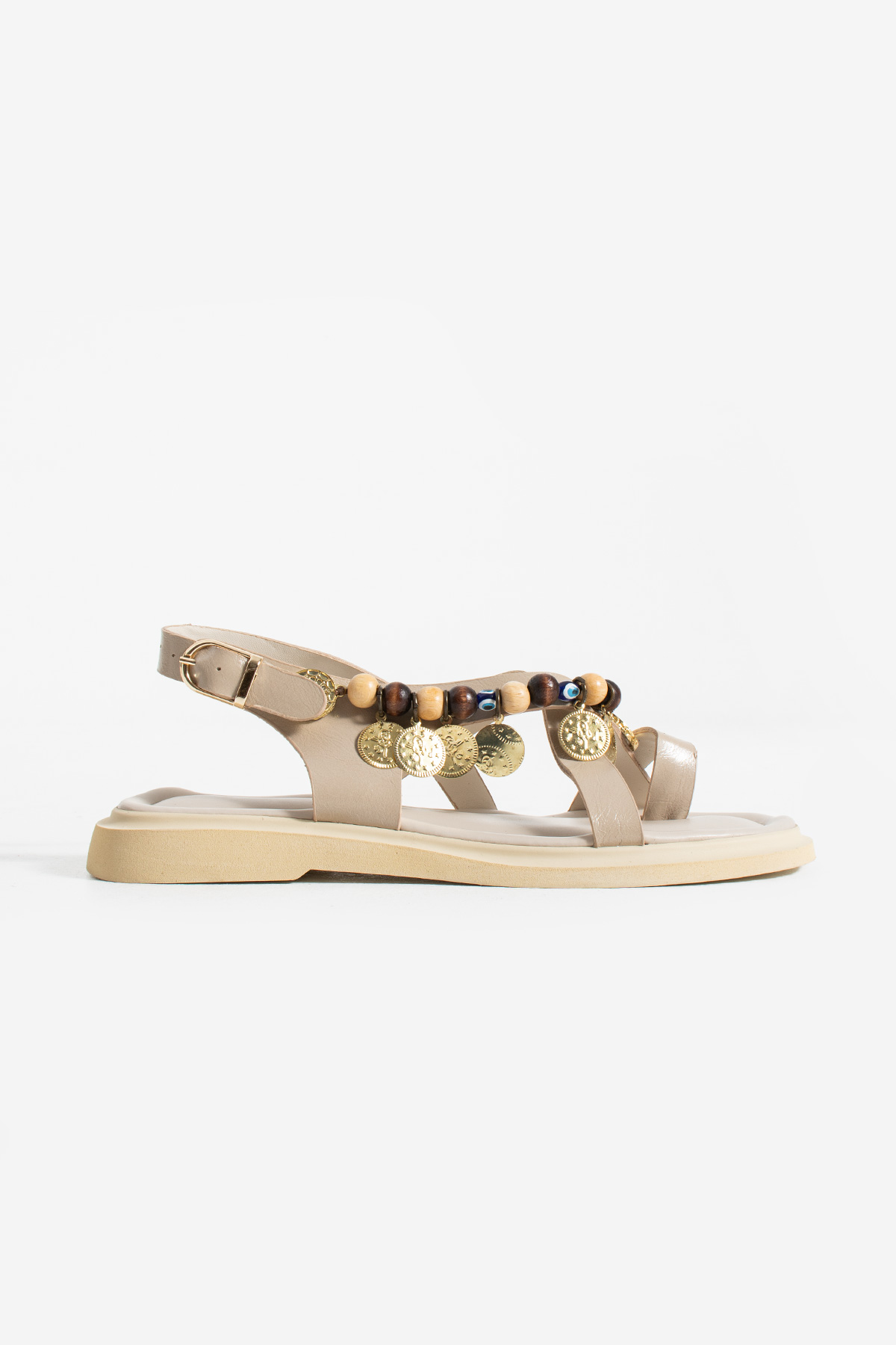 DUXAL SHOES Greta Kadın Boncuklu Parmak Arası Sandalet Rahat Taban görsel 4