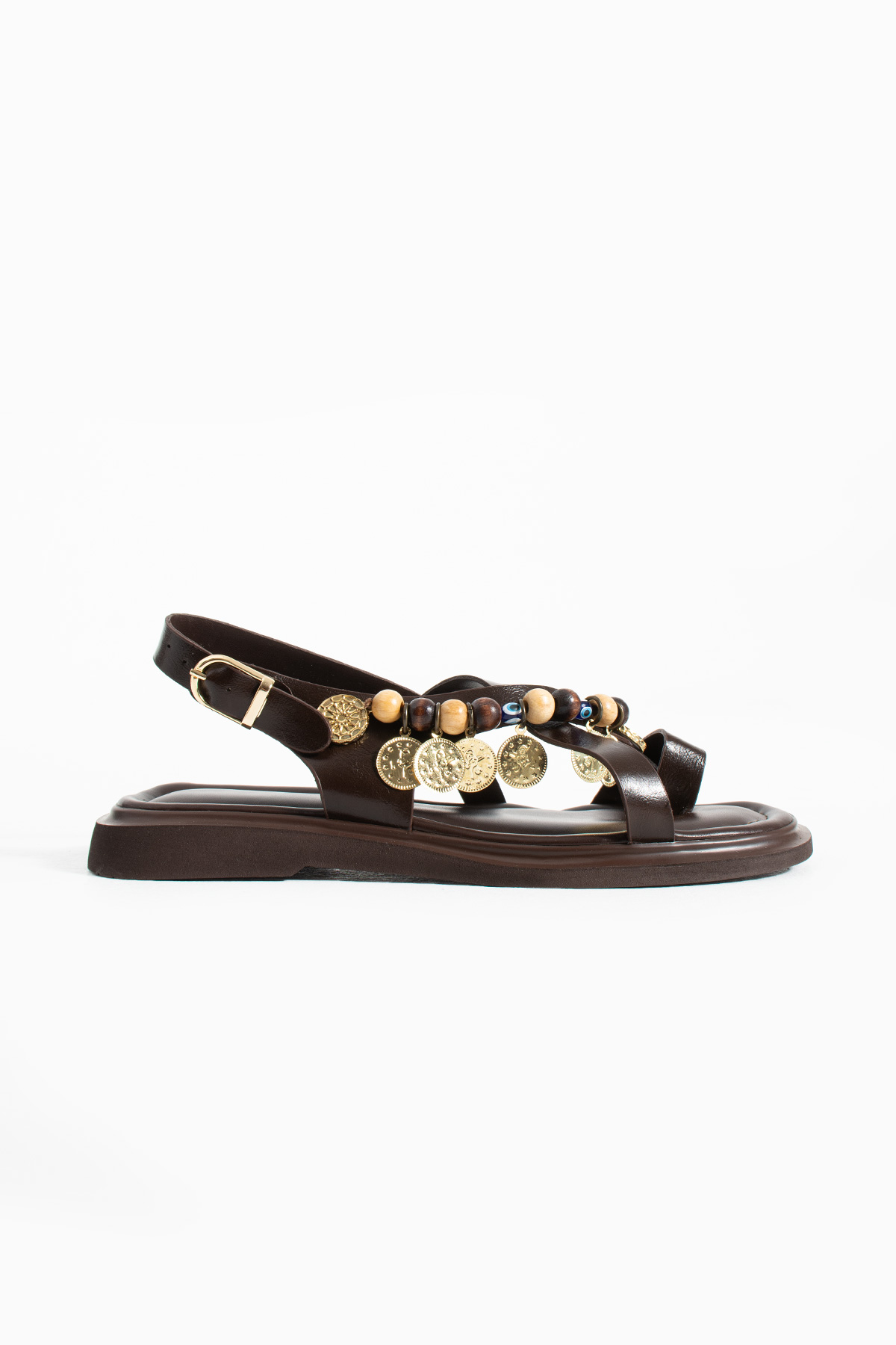 DUXAL SHOES Greta Kadın Boncuklu Parmak Arası Sandalet Rahat Taban görsel 3