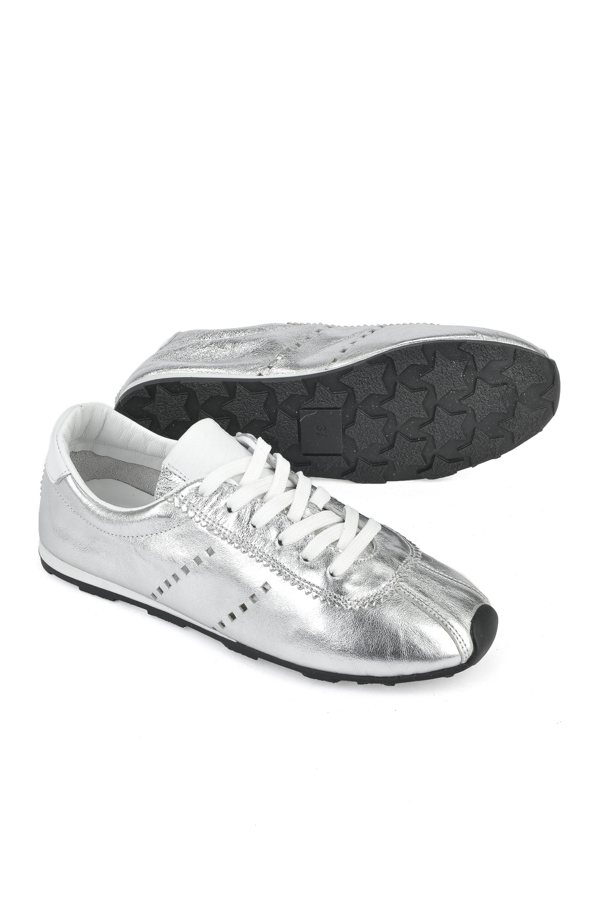 Ziya Ayakkabı Kadın Hakiki Deri Sneaker 1511035Z6300 Gümüş görsel 4