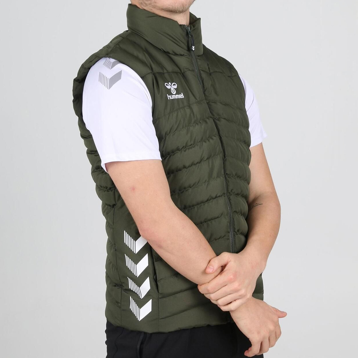 Hummel Winner Erkek Yeşil Dik Yaka Yelek görsel 2