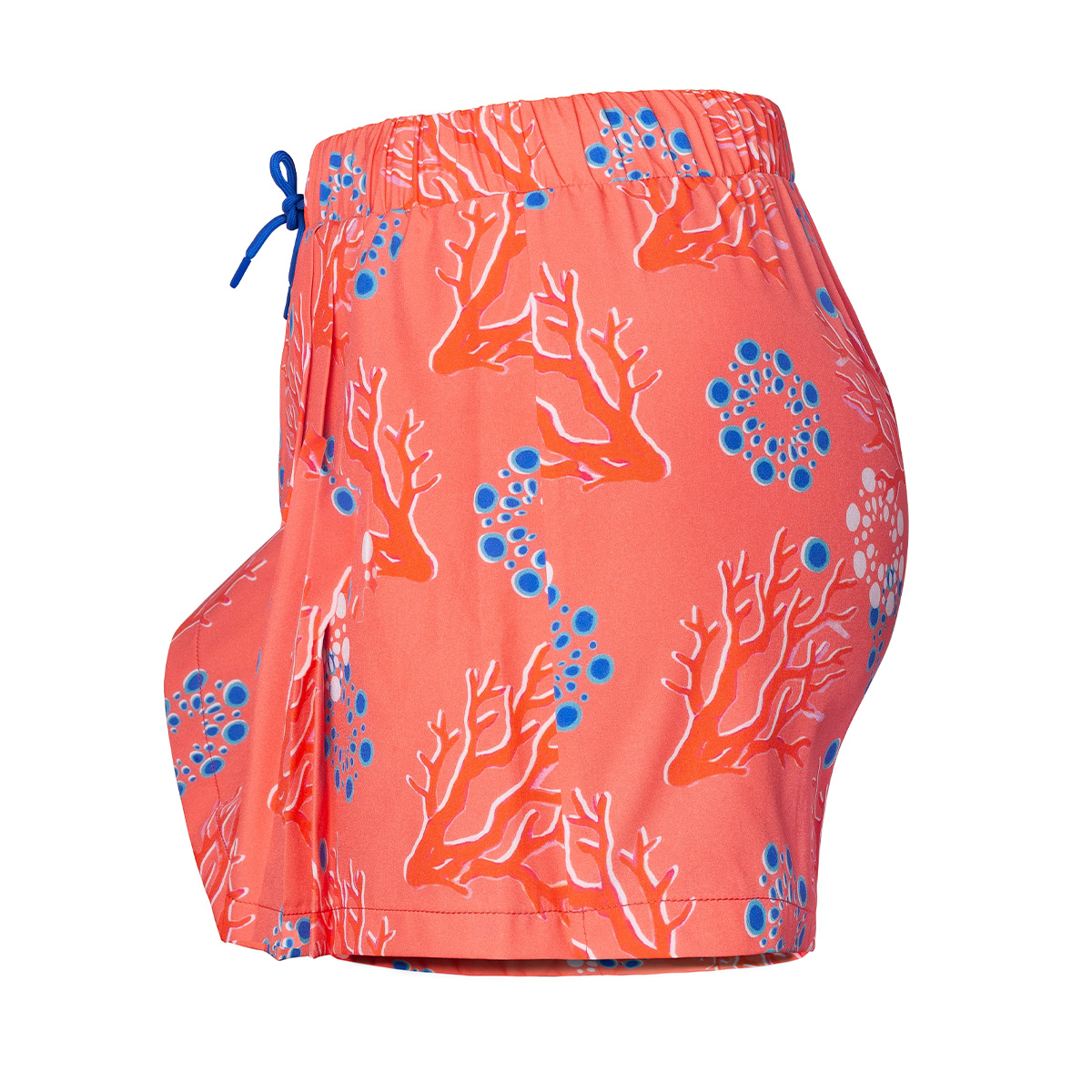 Anemoss Mercan Kadın Şort Etek, Lastikli Bel, Bağcıklı, Pembe Desenli Yazlık Skort görsel 2