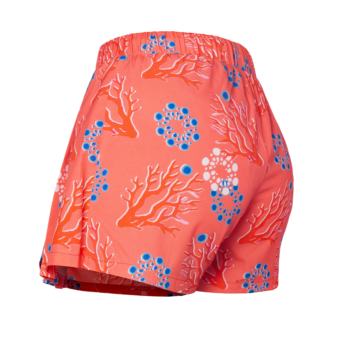 Anemoss Mercan Kadın Şort Etek, Lastikli Bel, Bağcıklı, Pembe Desenli Yazlık Skort görsel 3