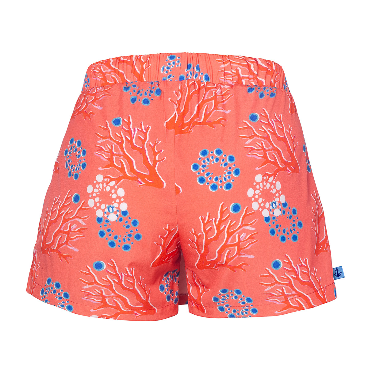 Anemoss Mercan Kadın Şort Etek, Lastikli Bel, Bağcıklı, Pembe Desenli Yazlık Skort görsel 4