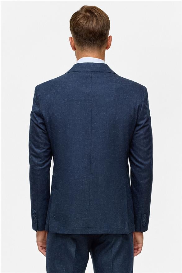 Süvari Lacivert Slim Desenli Mono Yaka 6 Drop Takım Elbise görsel 7